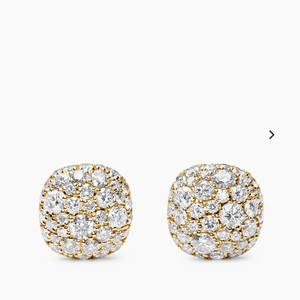 David Yurman Gold and Diamond Stud Earrings